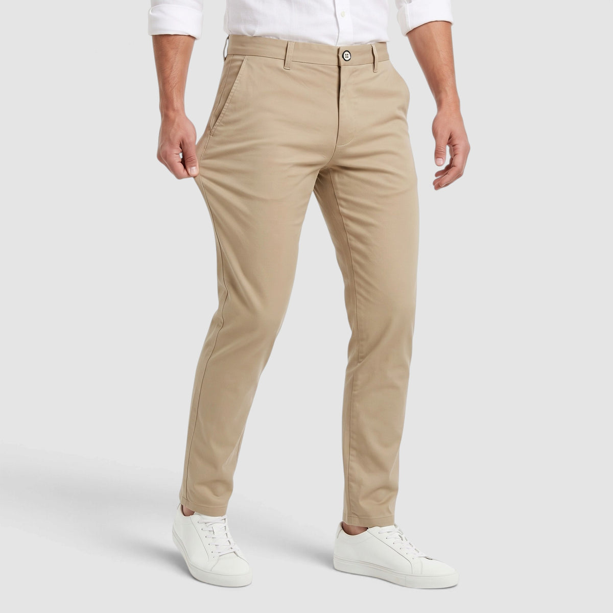 Men’s Slim Fit Casual Chino Pants – Stretch Straight Leg Trousers