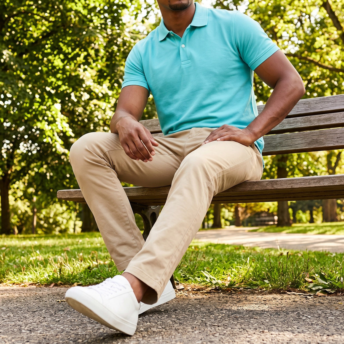 Men’s Slim Fit Casual Chino Pants – Stretch Straight Leg Trousers