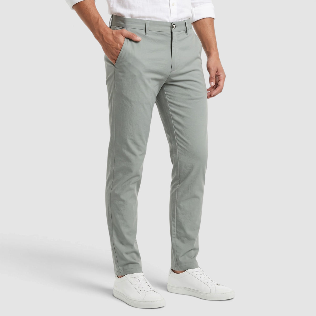 Men’s Slim Fit Casual Chino Pants – Stretch Straight Leg Trousers