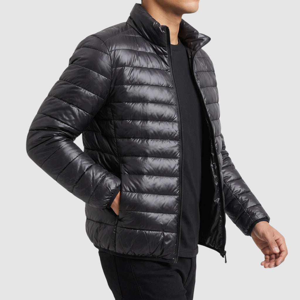 Men’s Lightweight Puffer Jacket – Quilted Insulated Winter Coat
