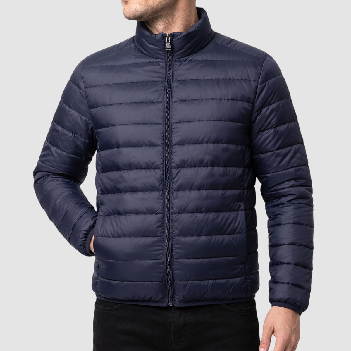 Men’s Lightweight Puffer Jacket – Quilted Insulated Winter Coat
