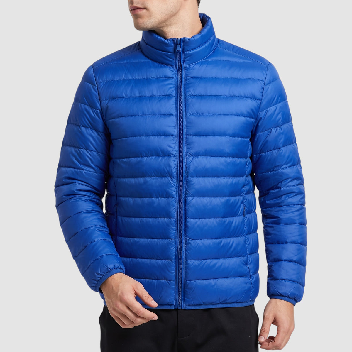 Men’s Lightweight Puffer Jacket – Quilted Insulated Winter Coat