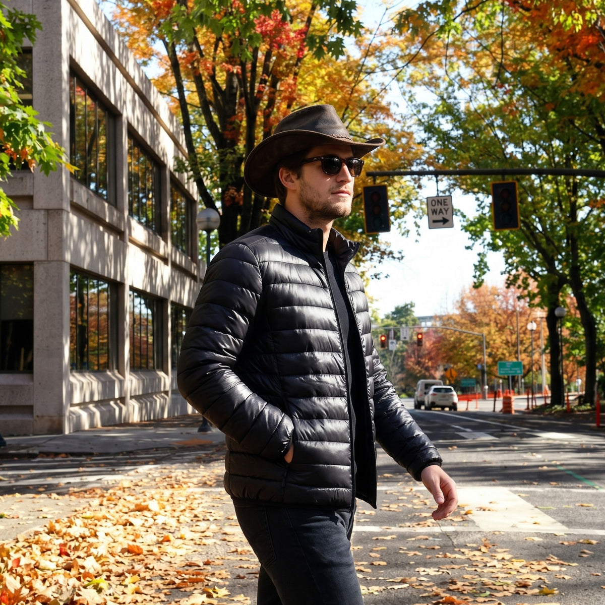 Men’s Lightweight Puffer Jacket – Quilted Insulated Winter Coat