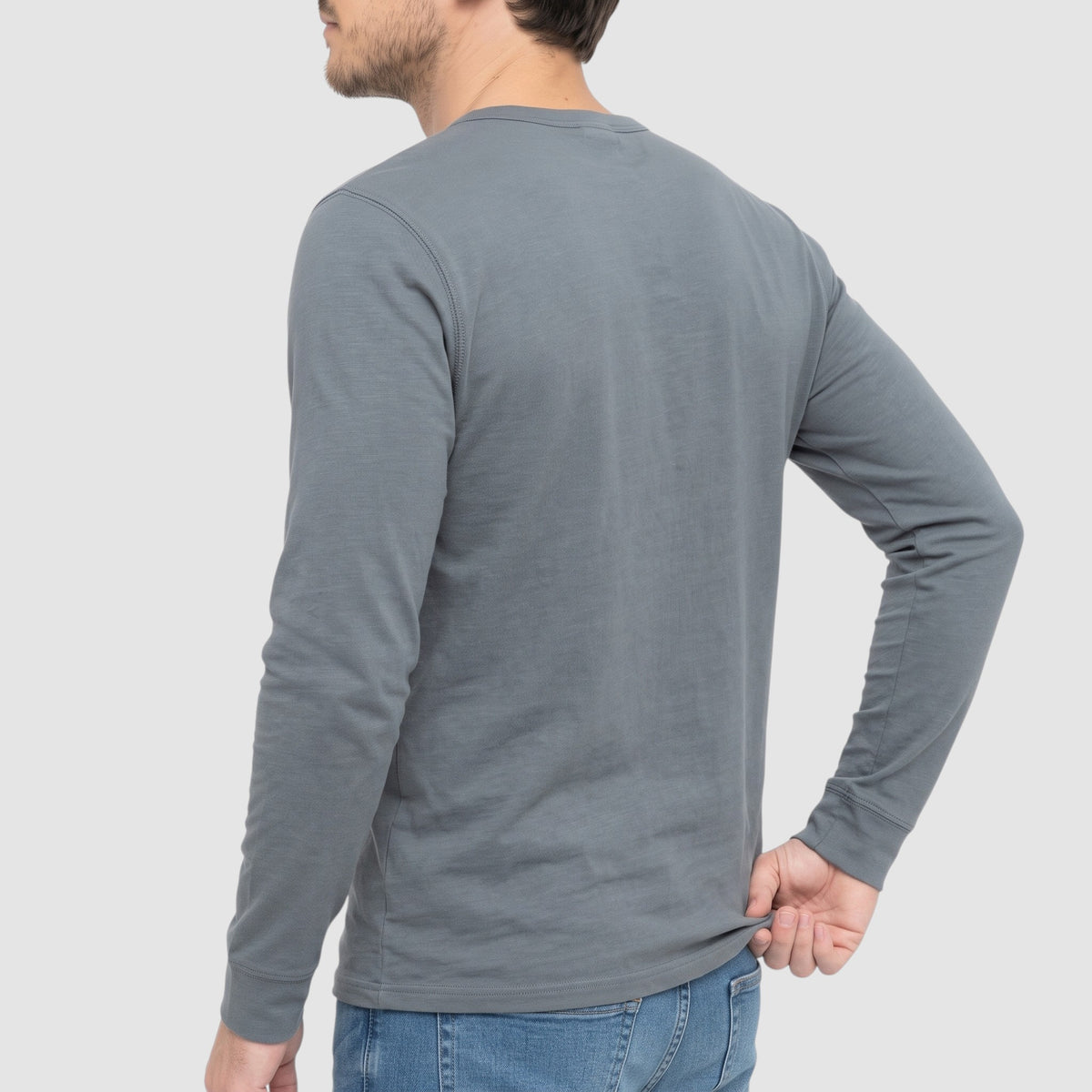 Men’s Long Sleeve Henley Shirt – Slim Fit Casual Everyday Top