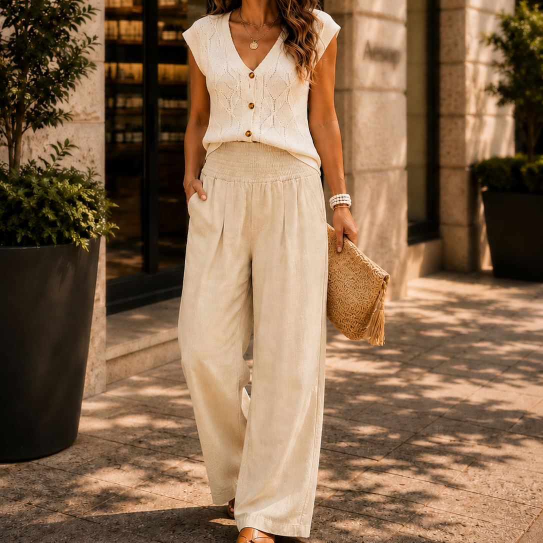 WeFind | Women's Relaxed Resort Wide Leg Trousers