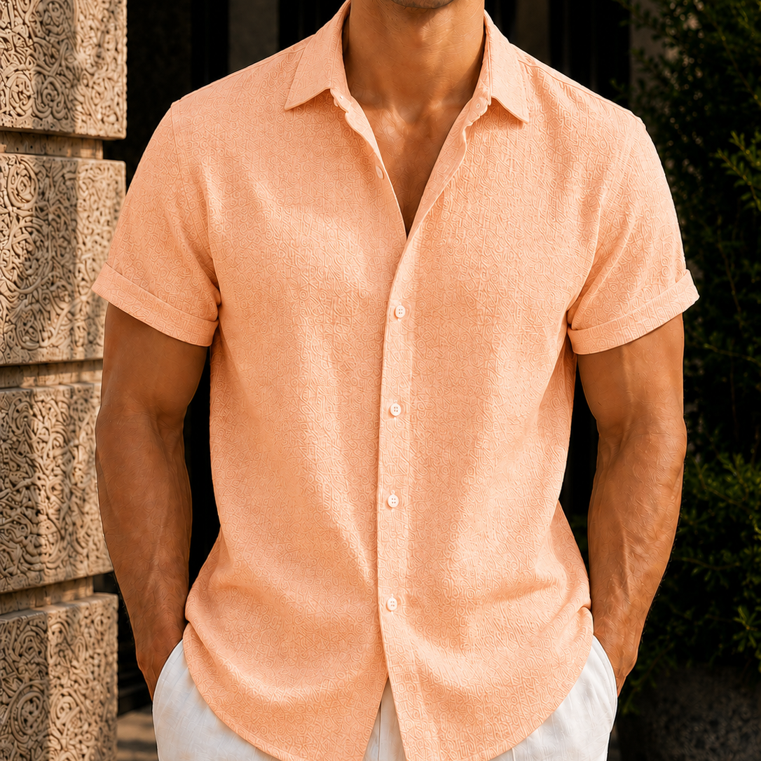 WeFind | Men's Linen Blend Button Down Shirt