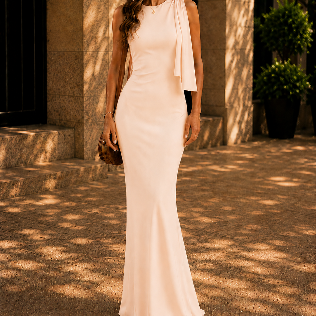 Women's One Shoulder Maxi Dress
