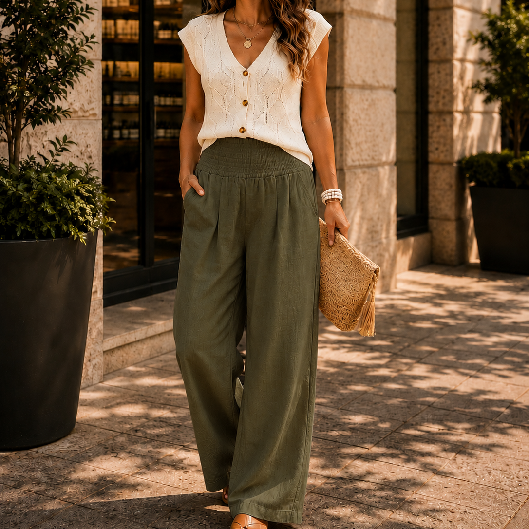 Women's Relaxed Resort Wide Leg Trousers