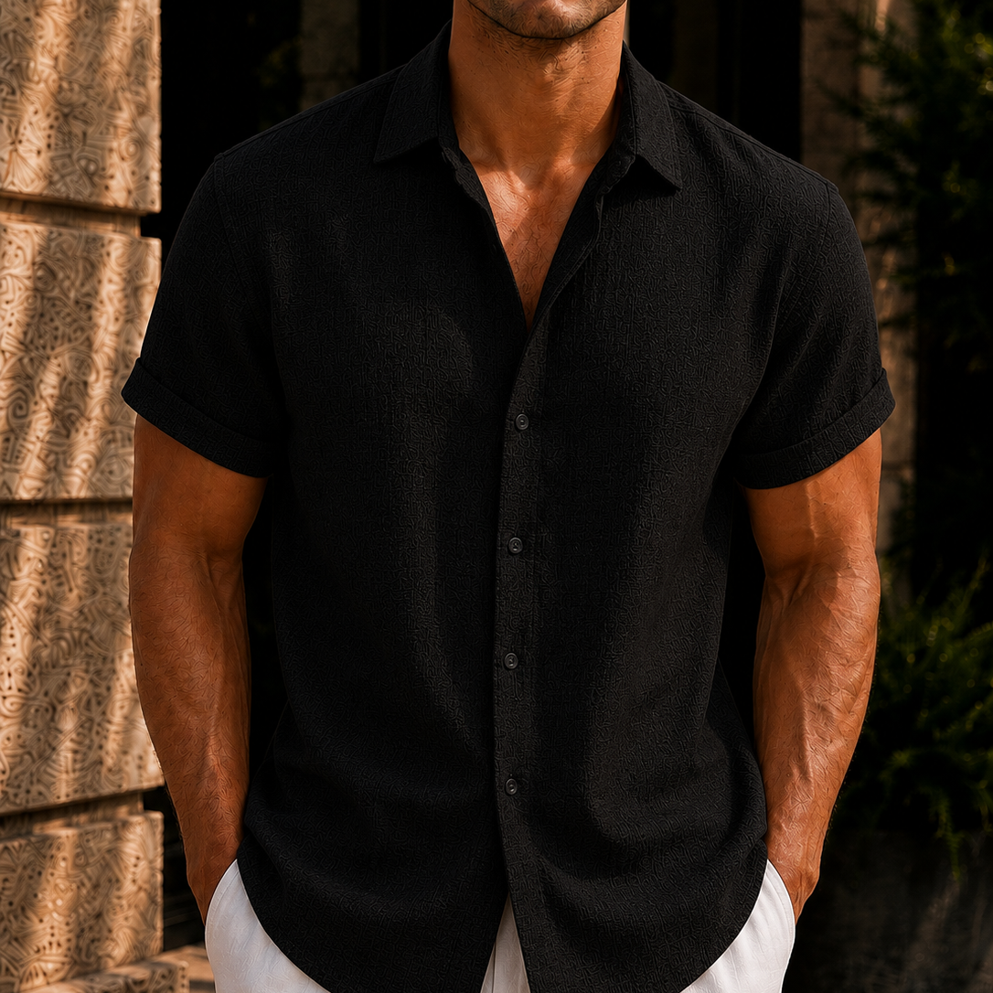 WeFind | Men's Linen Blend Button Down Shirt
