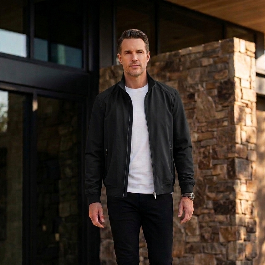 Men's Casual Zip Up Jacket