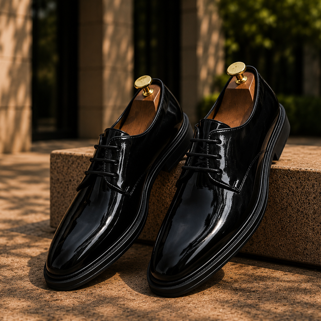 Men's Classic Patent Leather Dress Shoes