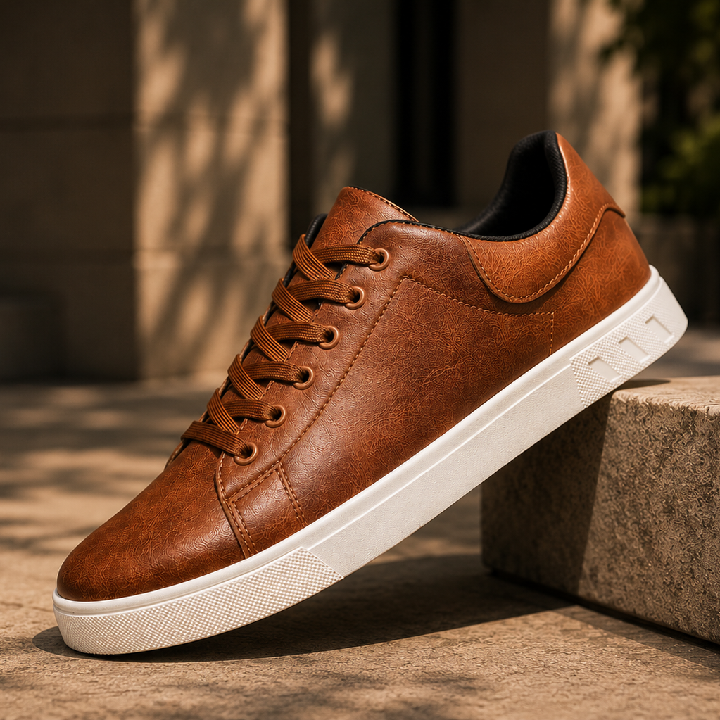 Men's Leather Lace Up Sneakers
