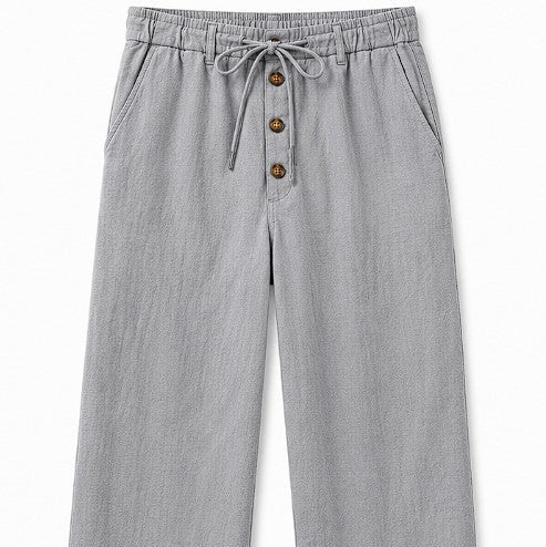 WeFind | Men's Lightweight Drawstring Linen Blend Pants