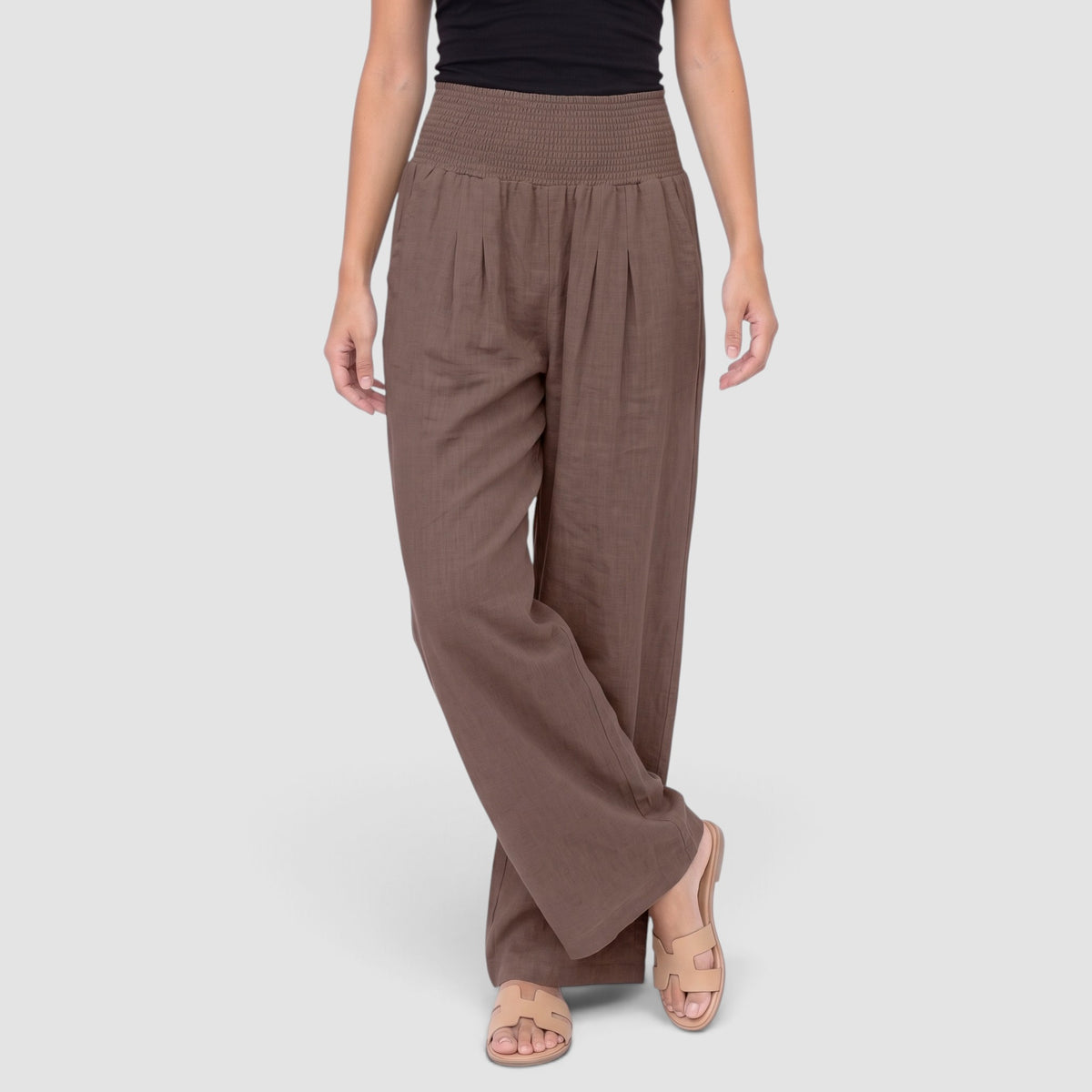 Women’s Relaxed Resort Trousers – Flowy Wide-Leg Fit