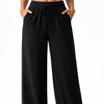 WeFind | Women's High Waisted Wide Leg Casual Drawstring Pants