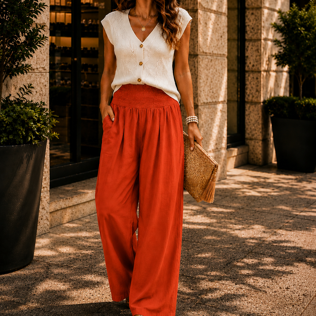 Women's Relaxed Resort Wide Leg Trousers