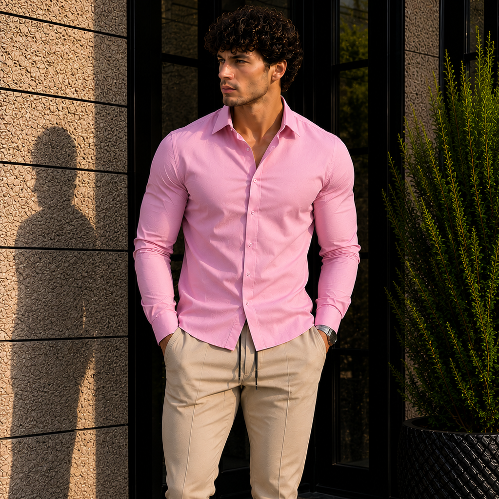 Men's Long Sleeve Button Down Dress Shirt