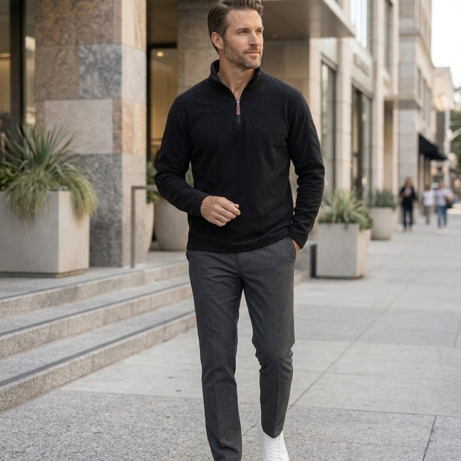 Men’s Quarter Zip Pullover Sweater