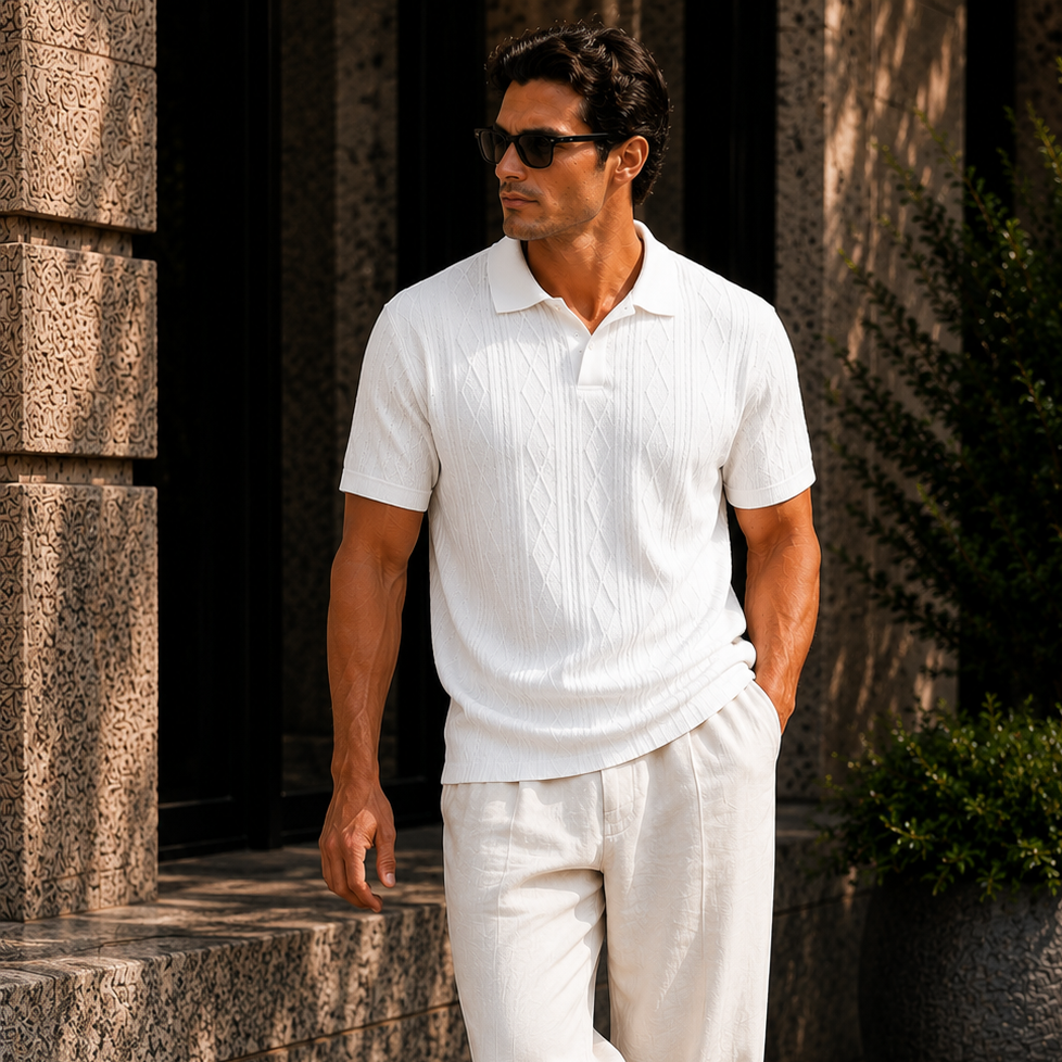 Men's Knit Polo Shirt