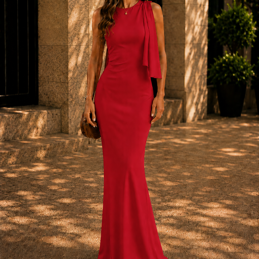 Women's One Shoulder Maxi Dress