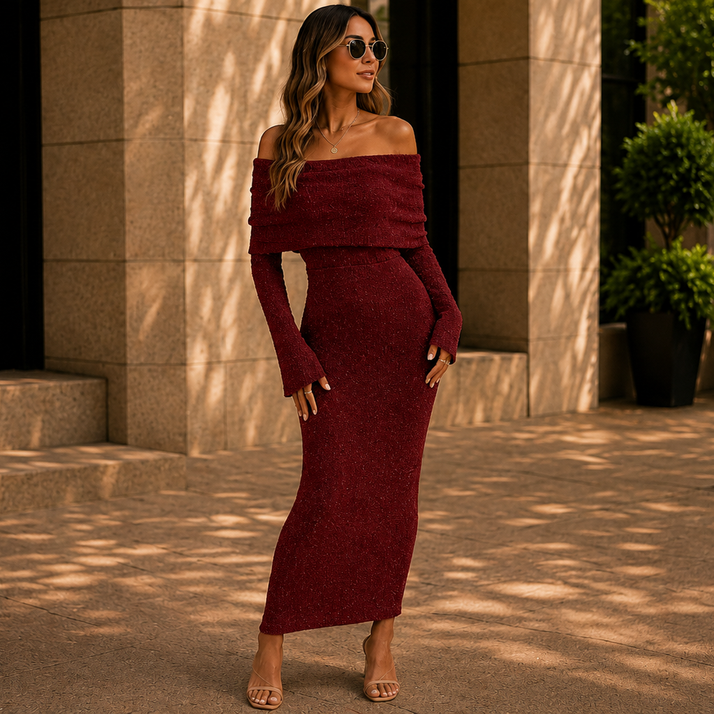 Women's Off The Shoulder Beach Cover Up Maxi Dress