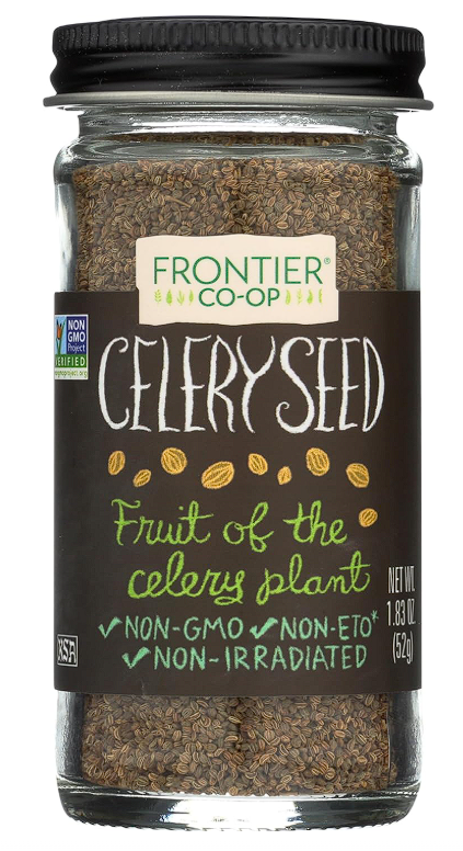 Frontier Co-op Whole Celery Seed, 1.83 Ounce Bottle, Great Texture in Salads, Key in Ethnic Dishes and Pickling, Kosher