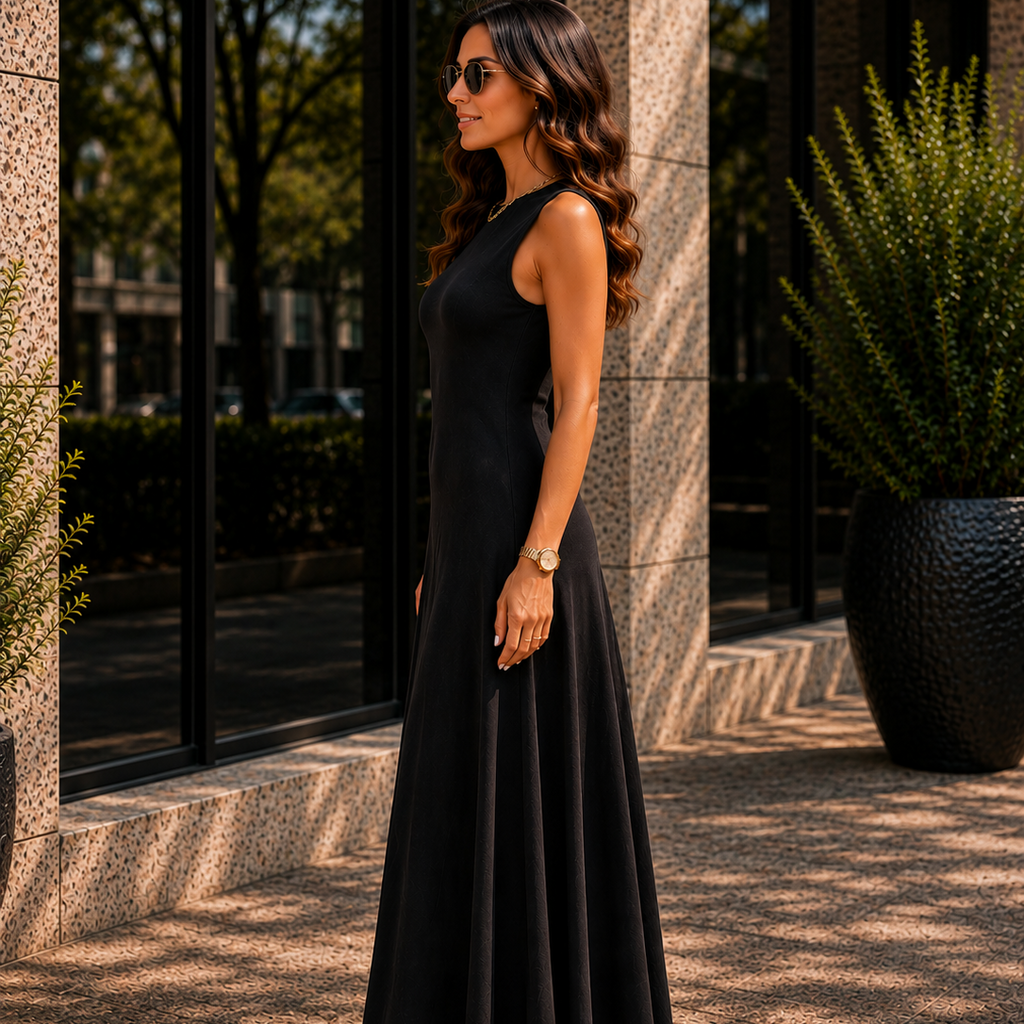 Women's Sleeveless A-Line Maxi Dress