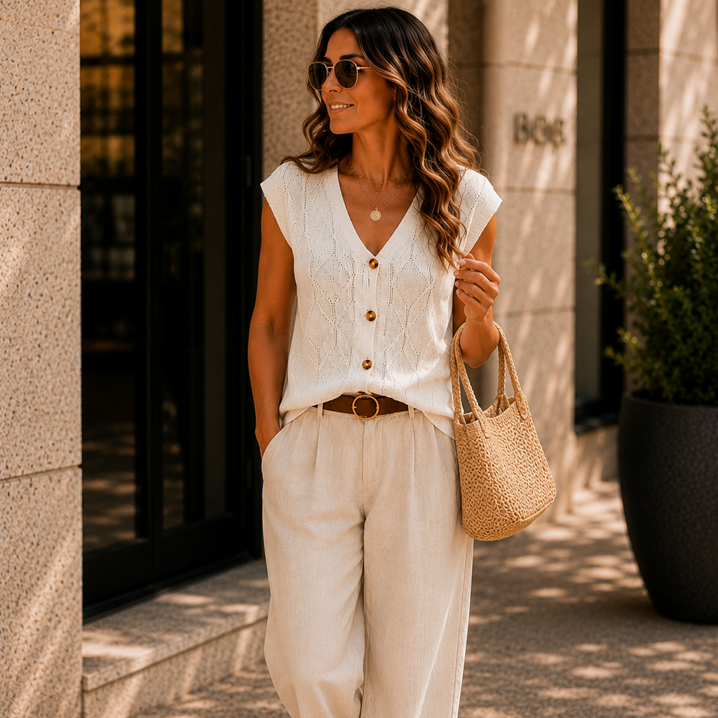 Women's Knit Sweater Vest Casual Layering Top