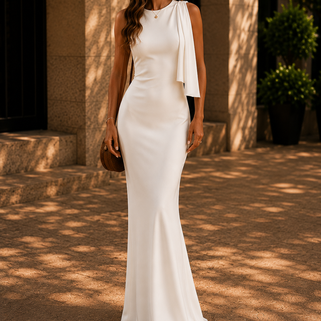 Women's One Shoulder Maxi Dress
