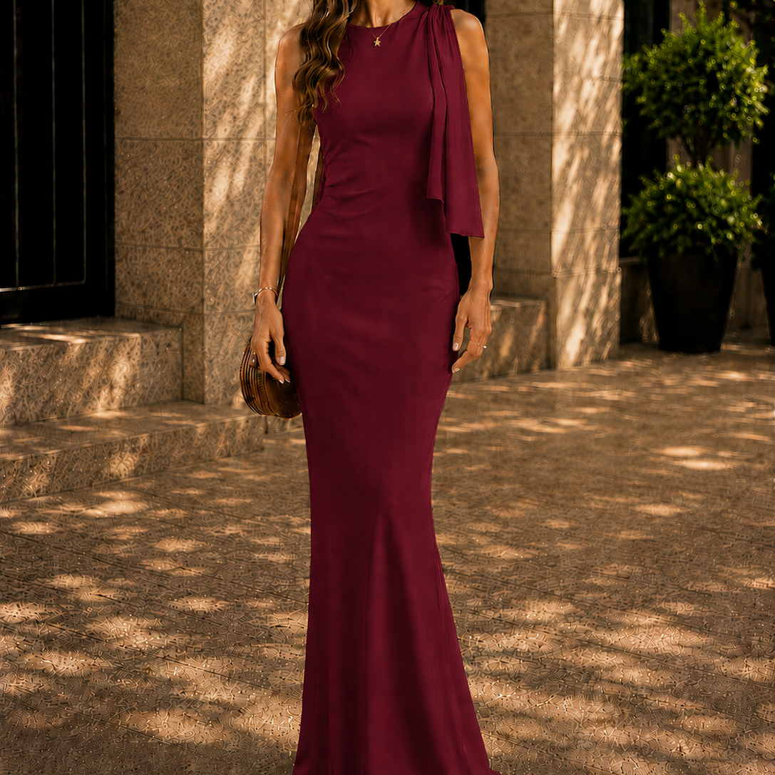 Women's One Shoulder Maxi Dress