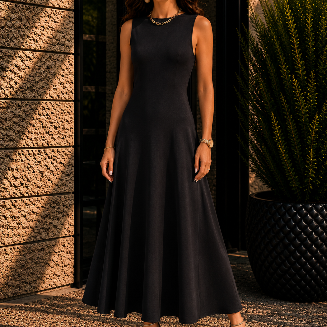Women's Sleeveless A-Line Maxi Dress