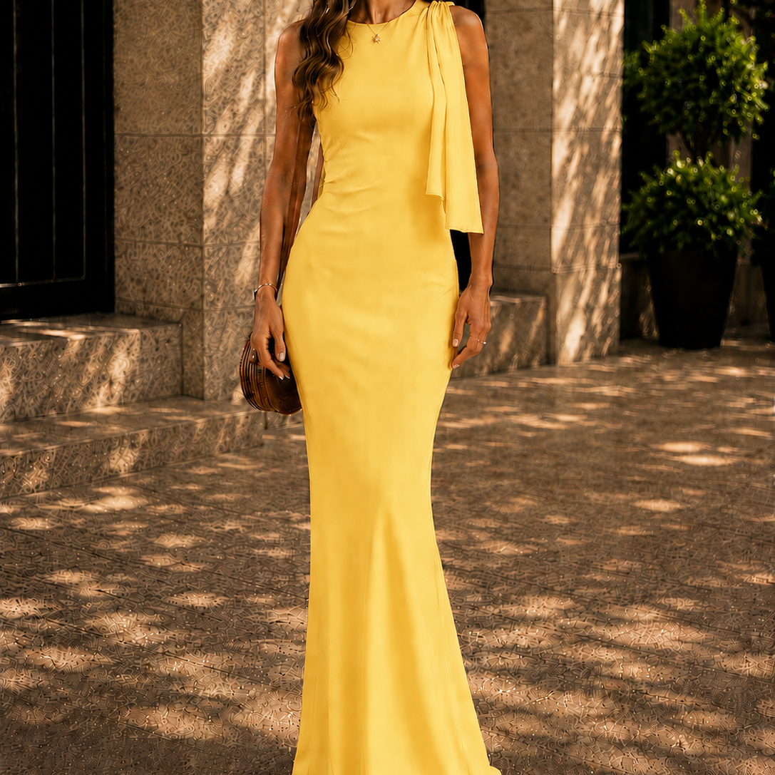 Women's One Shoulder Maxi Dress
