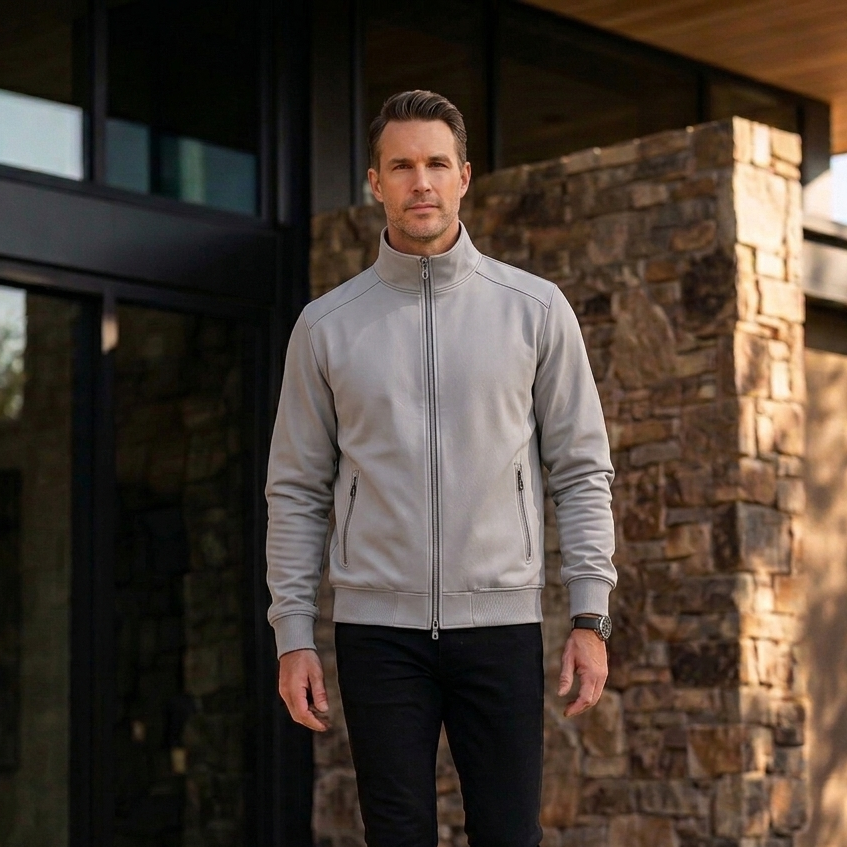 Men's Casual Zip Up Jacket