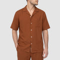 Men’s Casual Two-Piece Summer Set – Short Sleeve Shirt & Pants