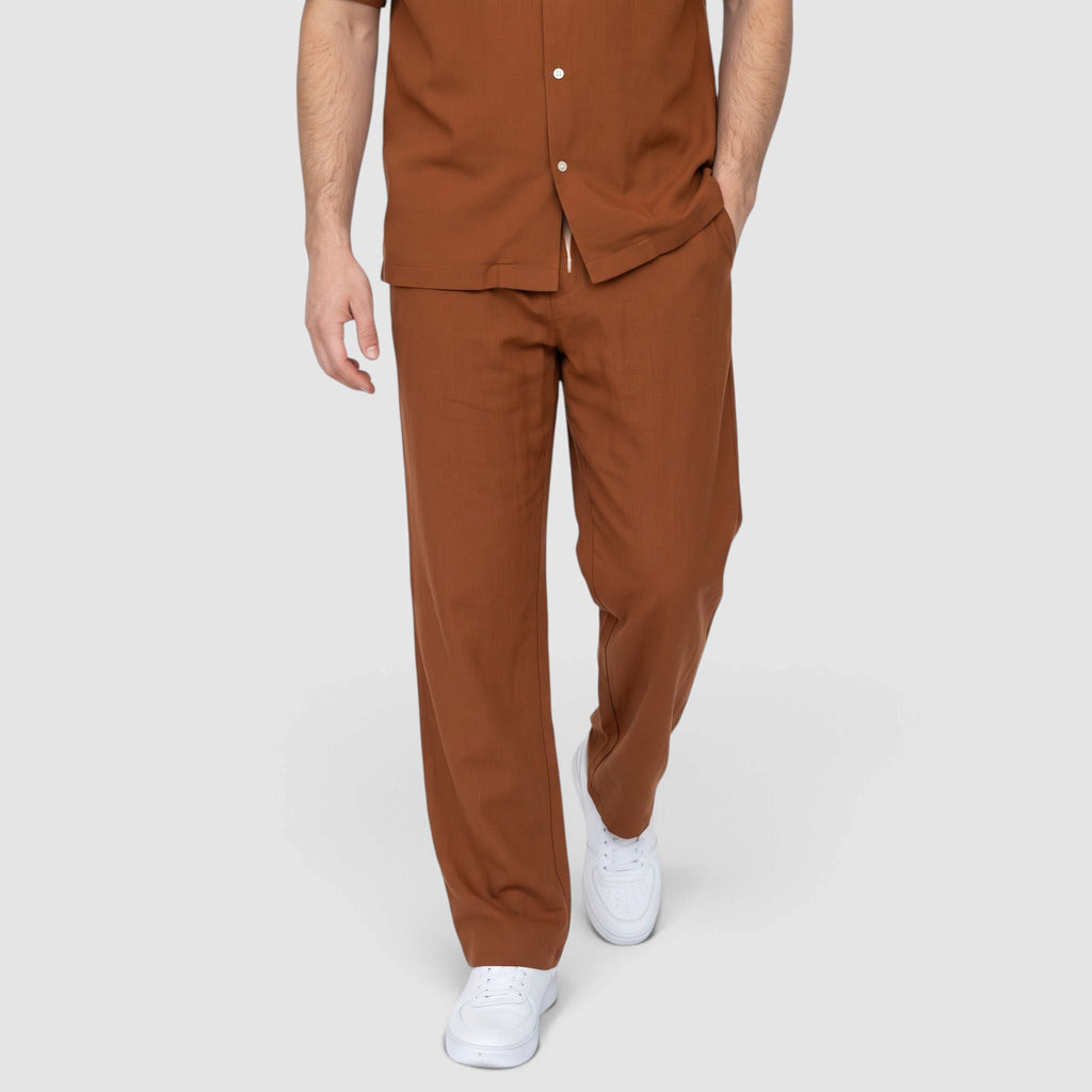Men’s Casual Two-Piece Summer Set – Short Sleeve Shirt & Pants