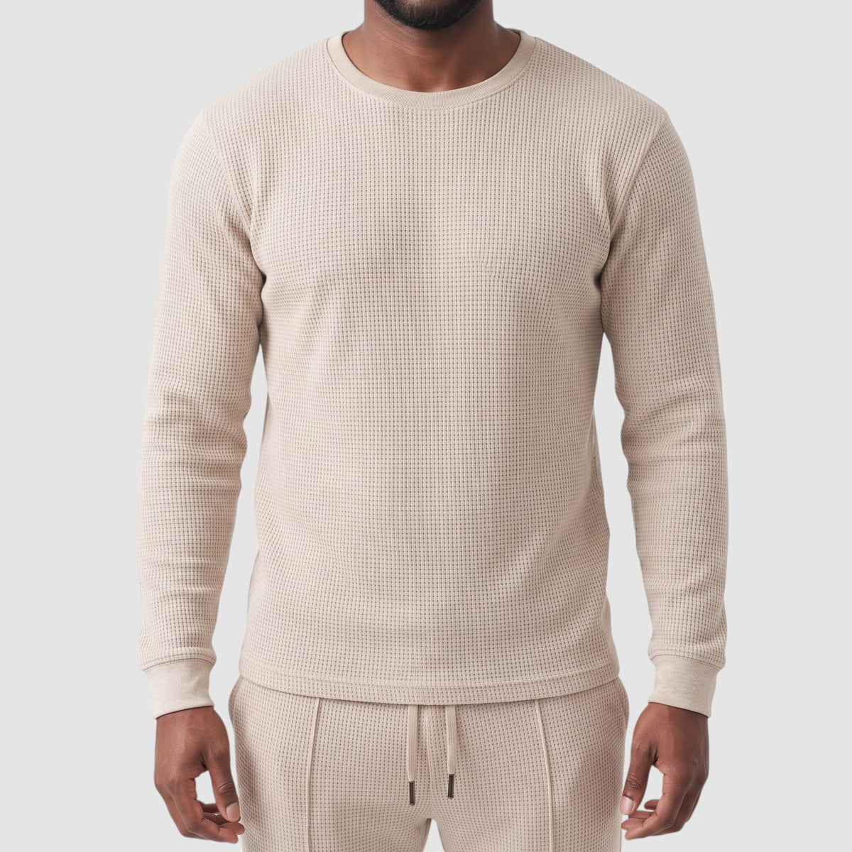 Men’s Textured Two-Piece Casual Lounge Set