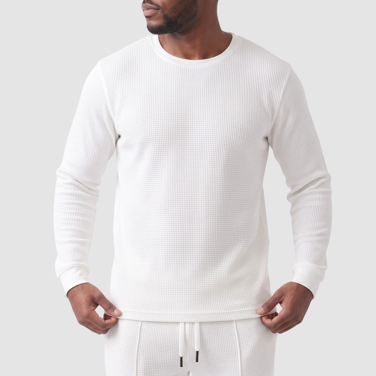 Men’s Textured Two-Piece Casual Lounge Set