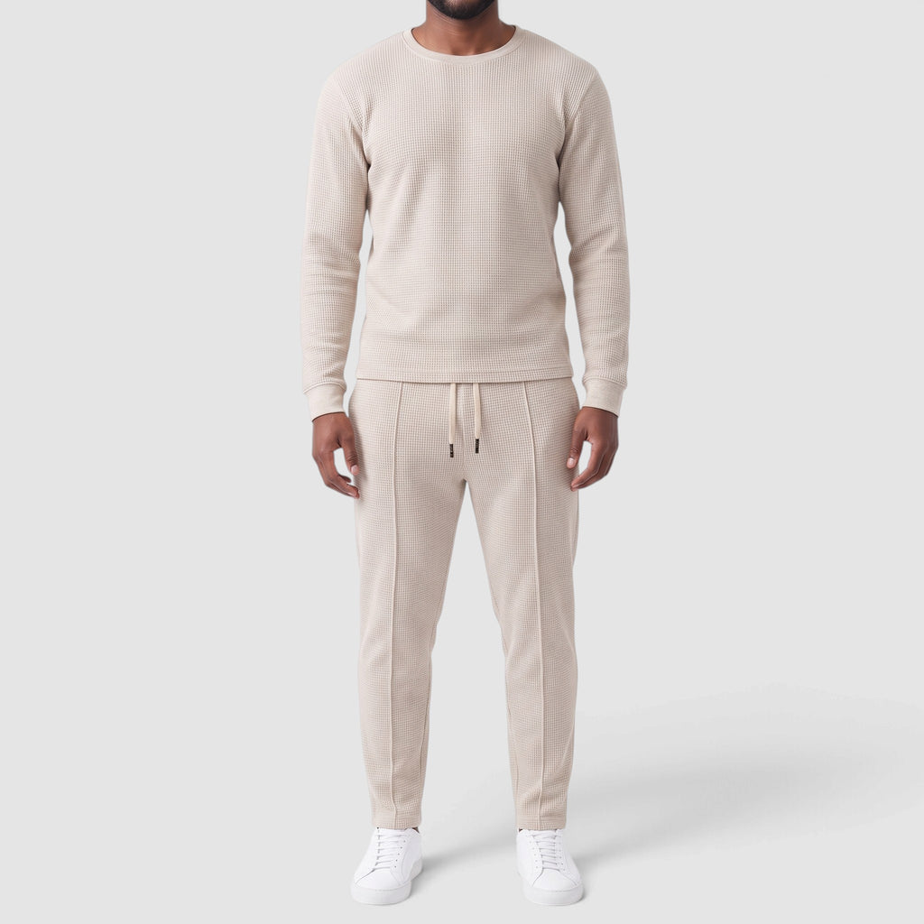 Men’s Textured Two-Piece Casual Lounge Set