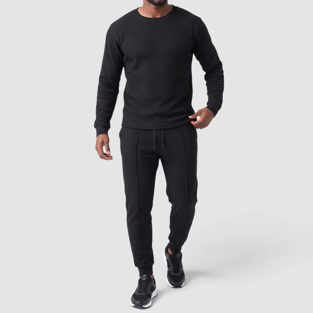 Men’s Textured Two-Piece Casual Lounge Set