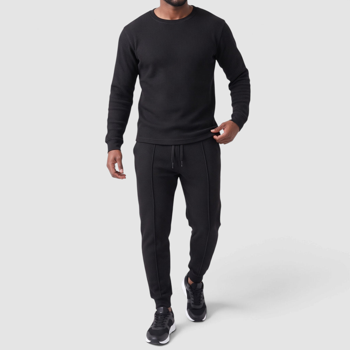 Men’s Textured Two-Piece Casual Lounge Set