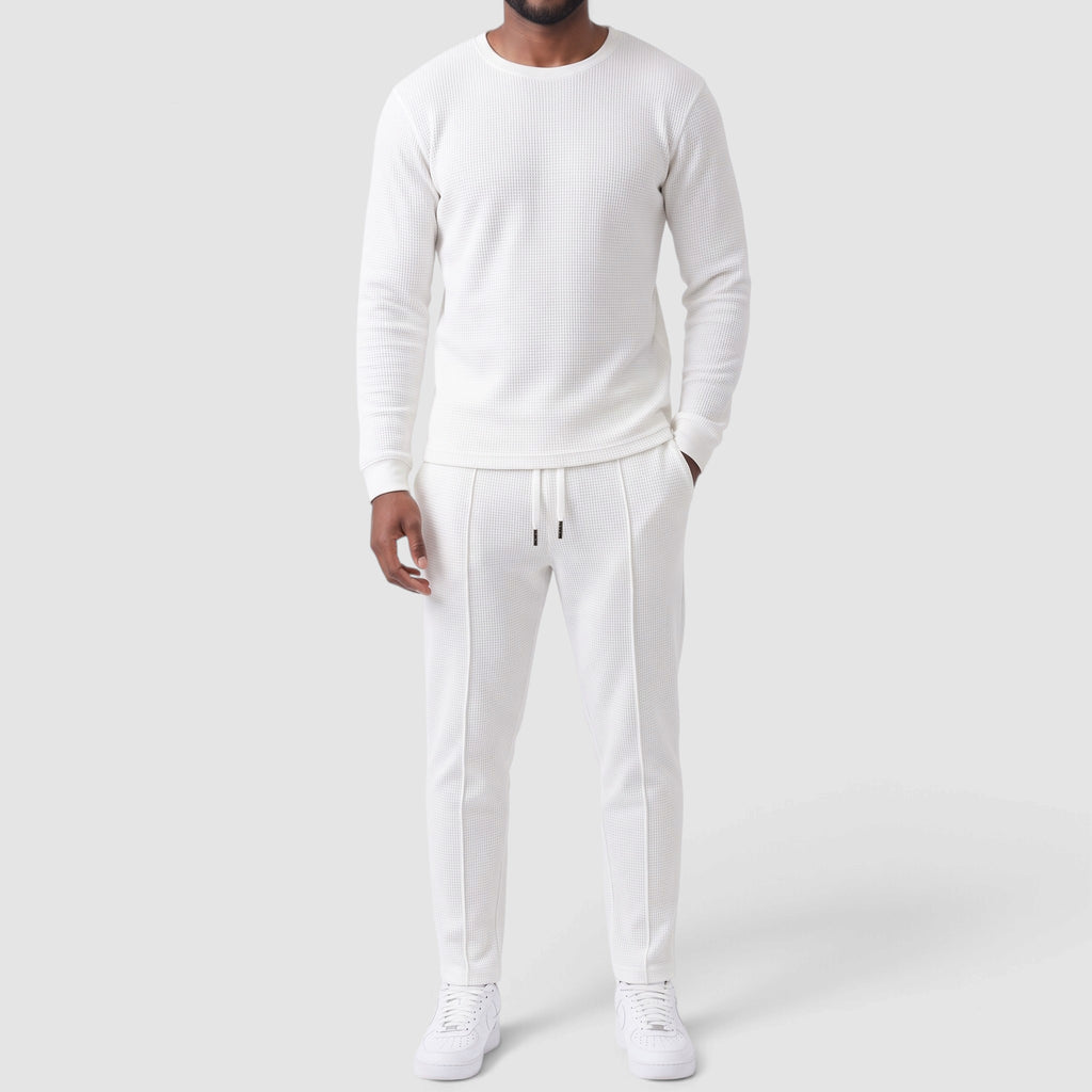 Men’s Textured Two-Piece Casual Lounge Set