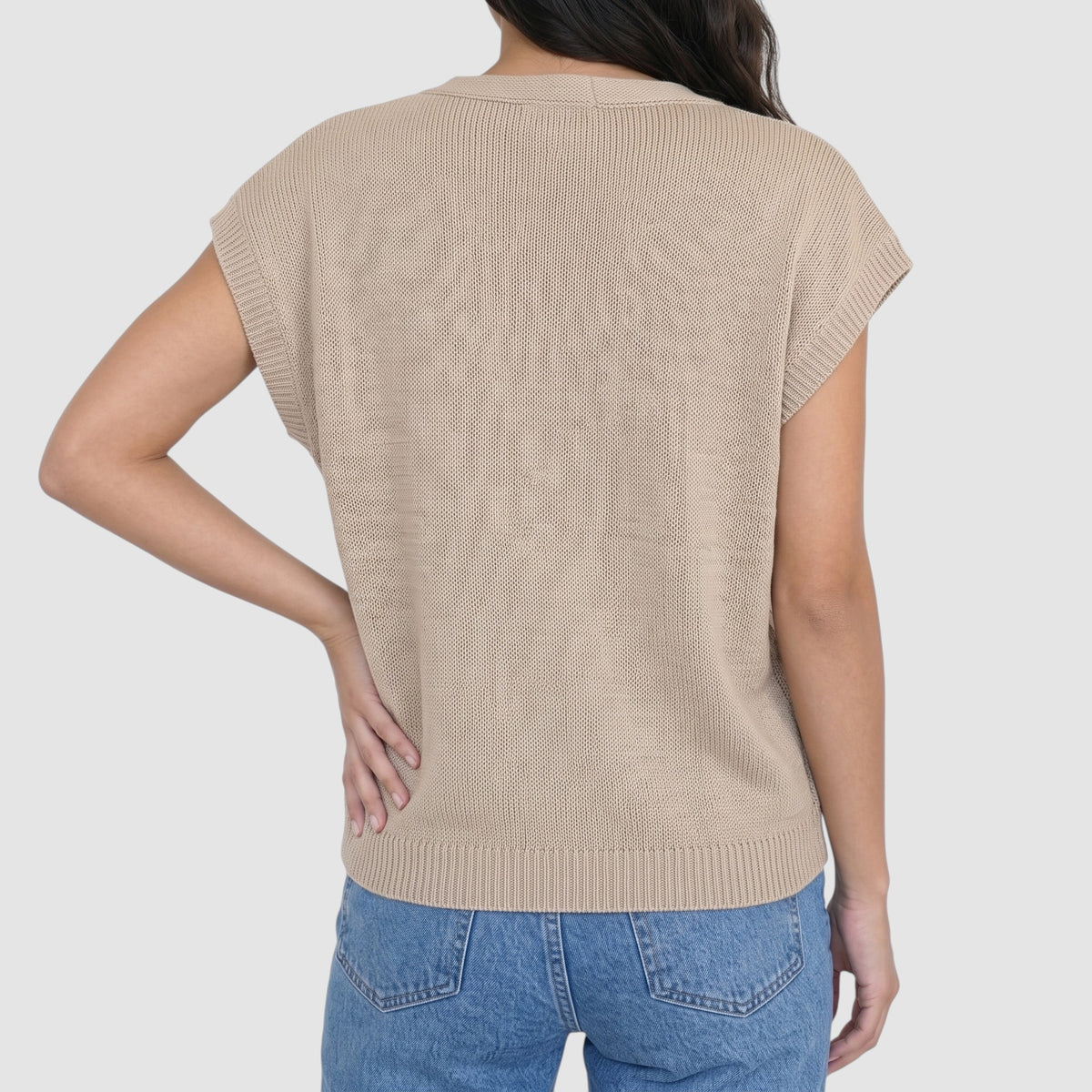 Women's Knit Sweater Vest Casual Layering Top
