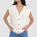 Women's Knit Sweater Vest Casual Layering Top