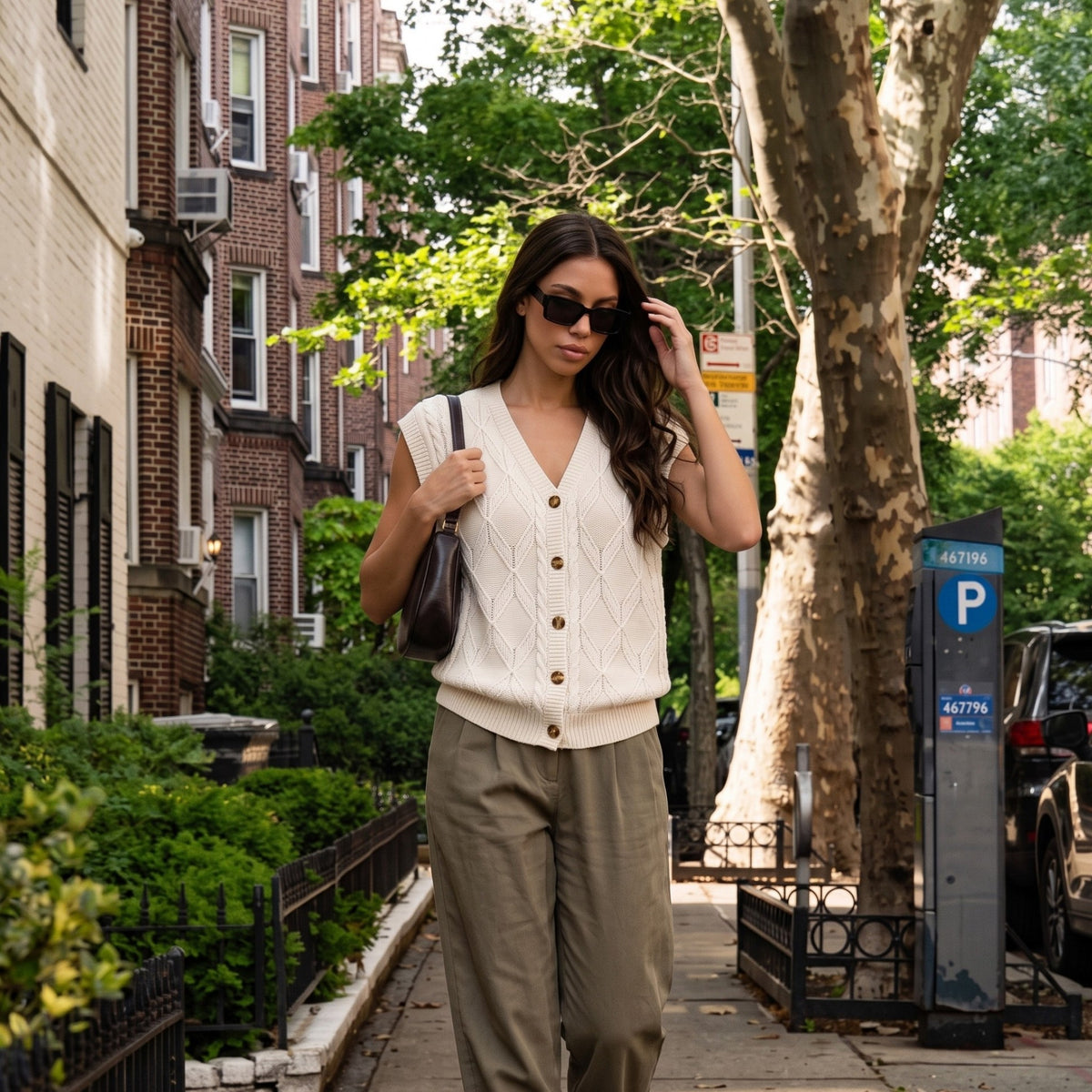 Women's Knit Sweater Vest Casual Layering Top