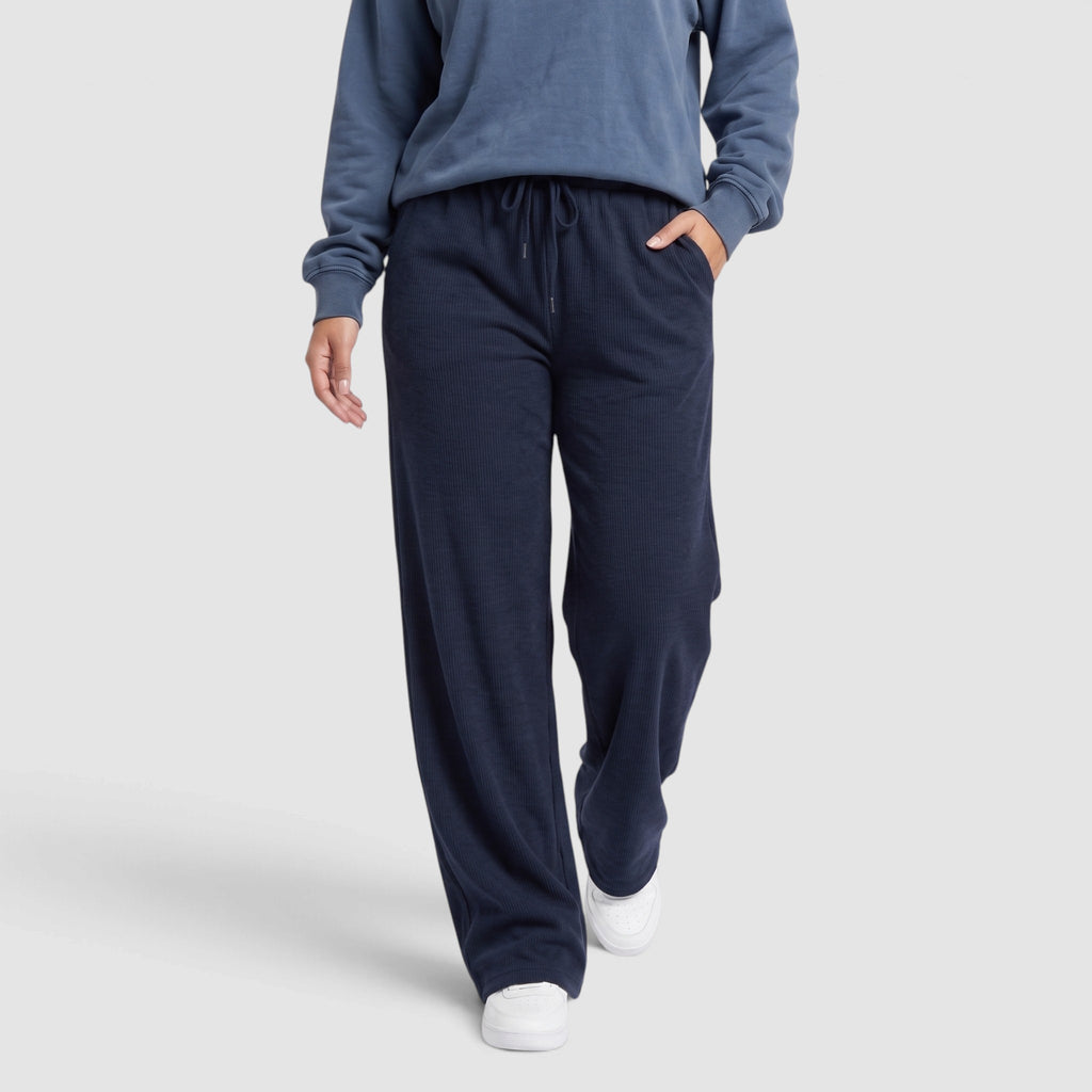 Women’s High-Waisted Drawstring Wide-Leg Trousers – Relaxed Fit