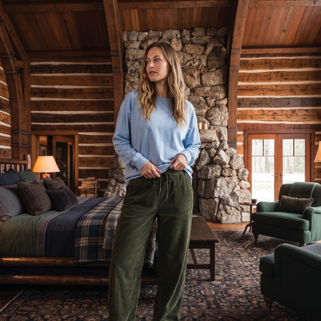 Women’s High-Waisted Drawstring Wide-Leg Trousers – Relaxed Fit