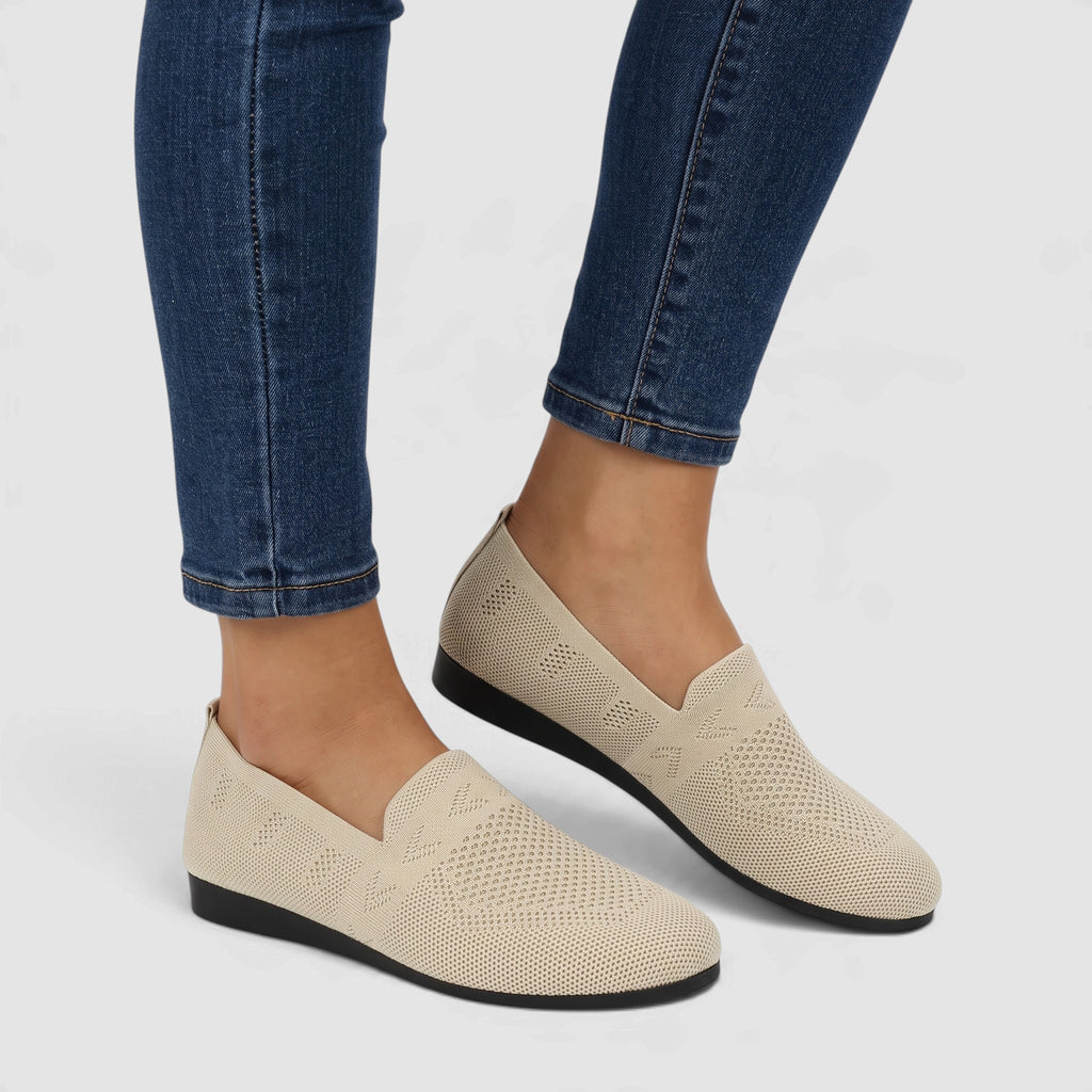 Women’s Comfortable Slip-On Flats – Lightweight Knit Shoes