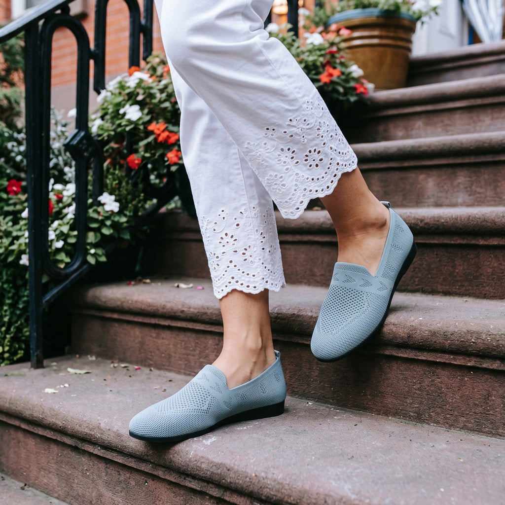 Women’s Comfortable Slip-On Flats – Lightweight Knit Shoes