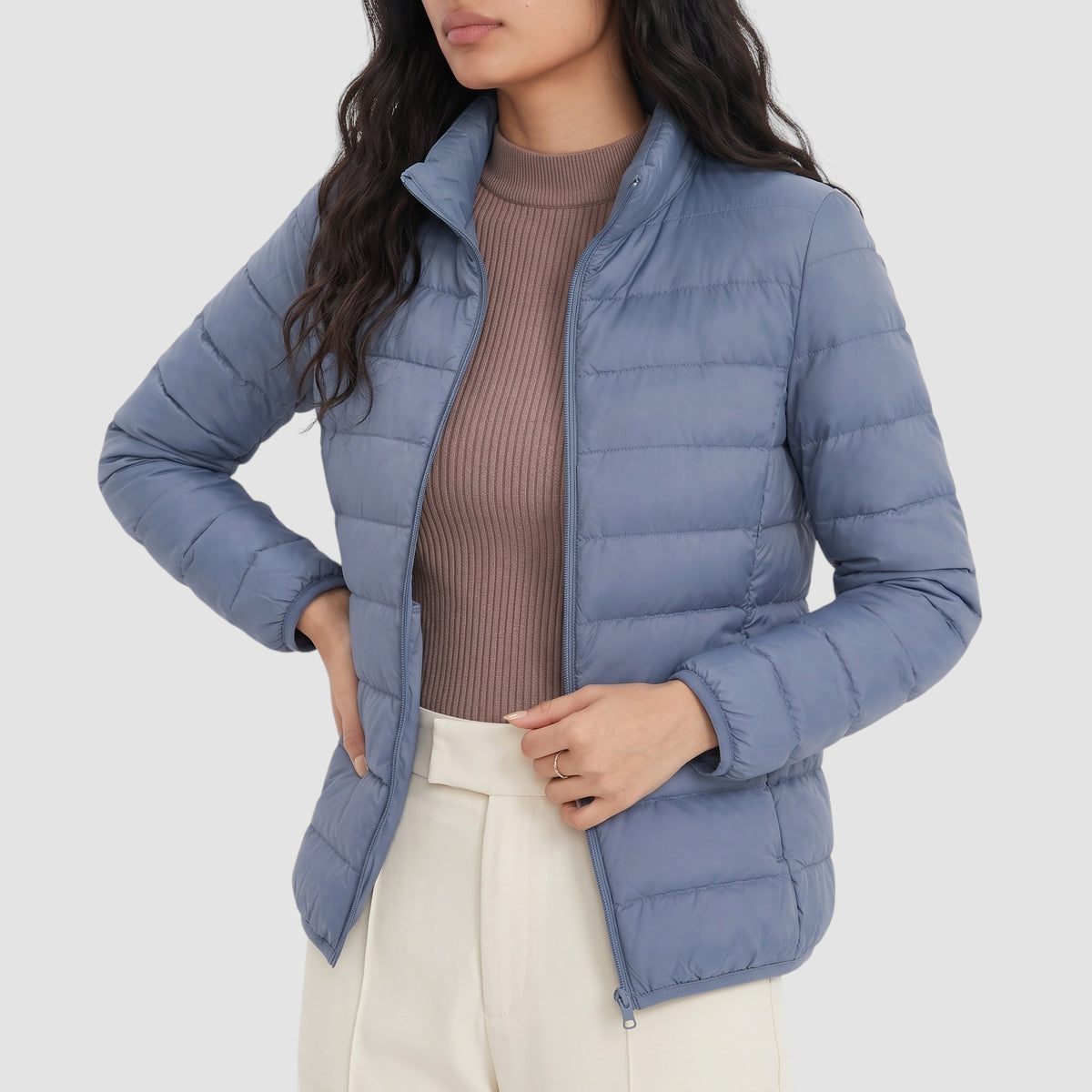 Women’s Slim-Fit Puffer Coat – Lightweight Quilted Outerwear