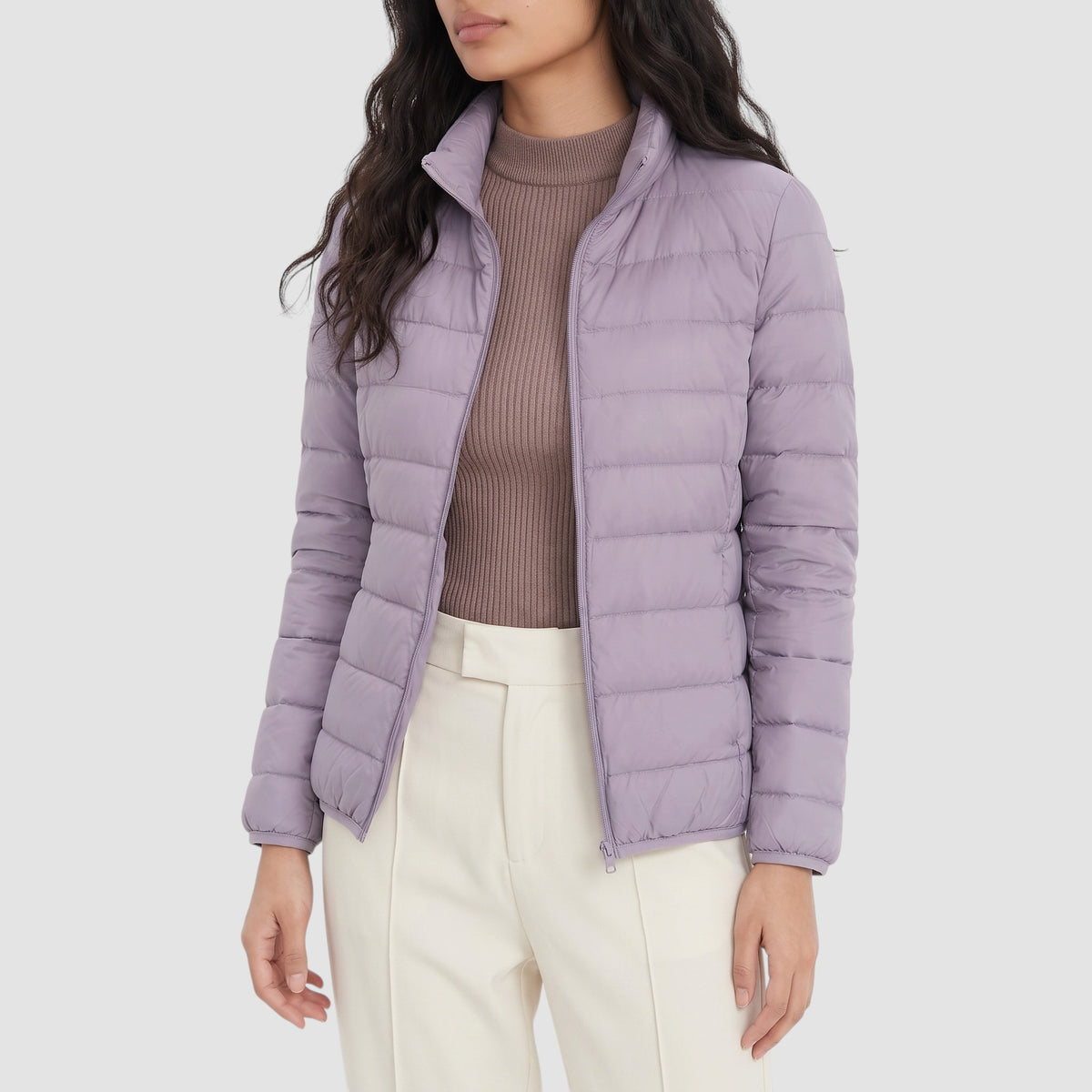 Women’s Slim-Fit Puffer Coat – Lightweight Quilted Outerwear